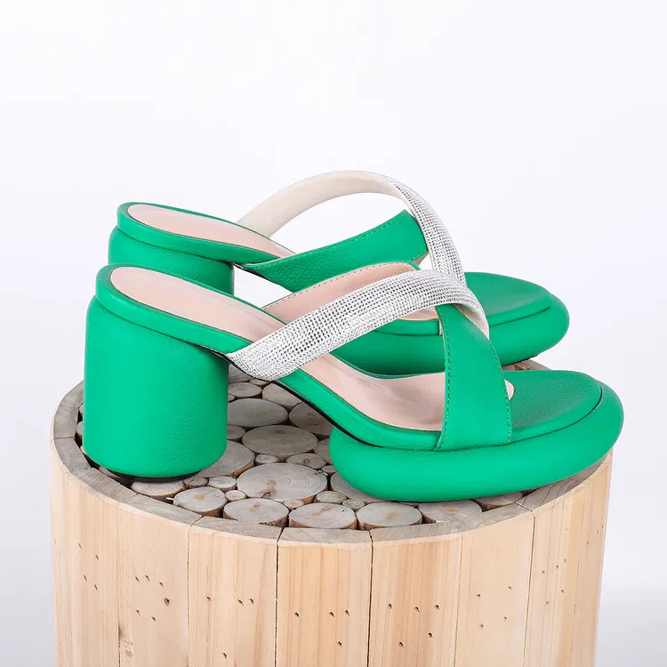 Simple Brand Design Korean 5cm/8cm Thick Heel Leaky Toe Slippers 2022 Green White Summer New High-heeled Fashion Sandals
Simple Brand Design Korean 5cm/8cm Thick Heel Leaky Toe Slippers 2022 Green White Summer New High-heeled Fashion Sandals