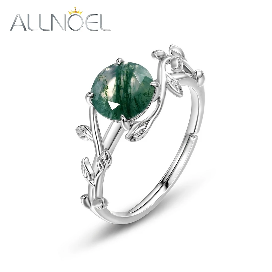 ALLNOEL 925 Sterling Silver Rings For Women Natural 6*6mm Green Moss Agate Unique Gemstone Branch Vine Fine Jewelry Healing Gift
ALLNOEL 925 Sterling Silver Rings For Women Natural 6*6mm Green Moss Agate Unique Gemstone Branch Vine Fine Jewelry Healing Gift