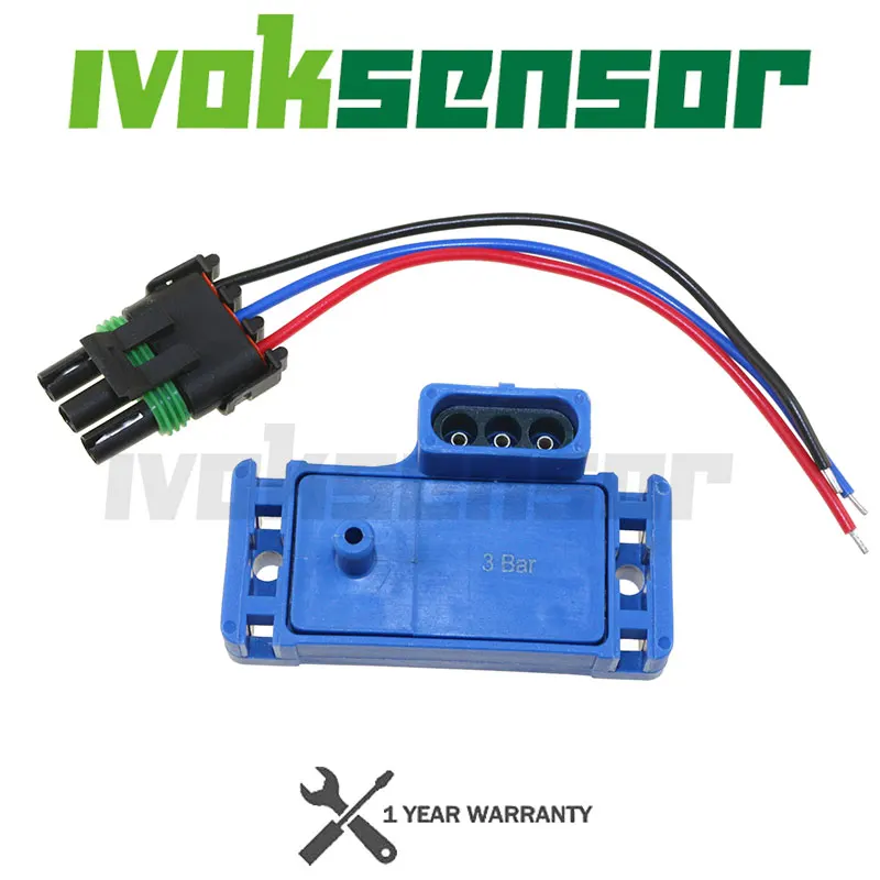 Датчик карты с 3 барами, абсолютный датчик давления впускного воздуха для Pontiac Fiero Aztek 6000 2,5 л 2,8 л 3,1 л 3,4 л 4,3 л PS10081
Датчик карты с 3 барами, абсолютный датчик давления впускного воздуха для Pontiac Fiero Aztek 6000 2,5 л 2,8 л 3,1 л 3,4 л 4,3 л PS10081