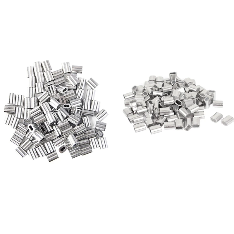 100Pcs 2.5Mm Wire Rope Sleeves Clip Cable Crimps & 120 Pcs Crimping Loop Sleeve 2Mm Diameter Wire Rope And Cable 
100Pcs 2.5Mm Wire Rope Sleeves Clip Cable Crimps & 120 Pcs Crimping Loop Sleeve 2Mm Diameter Wire Rope And Cable