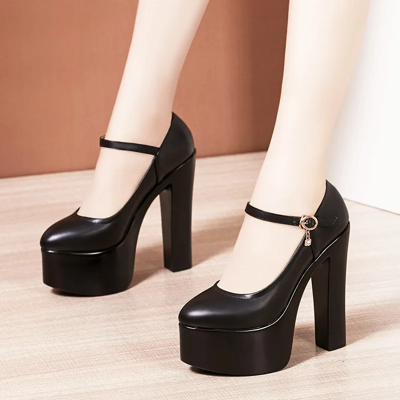 Sexy Mary Jane New Women High Heels Black Women Pumps Female Platform Spring Thick With Autumn Round Single Shoes
Sexy Mary Jane New Women High Heels Black Women Pumps Female Platform Spring Thick With Autumn Round Single Shoes