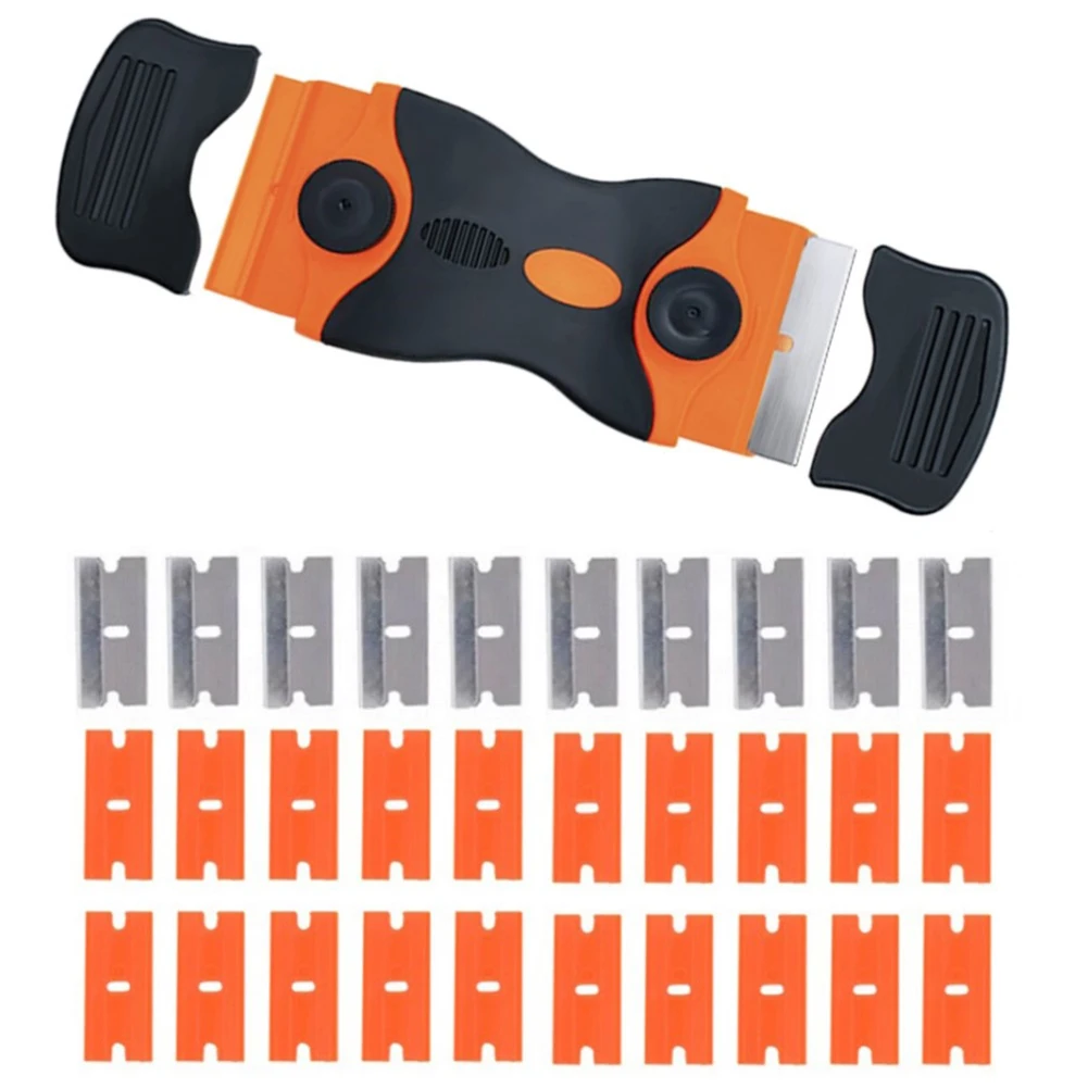 31pcs Double Edge Scraper Plastic Razor Blade Paint Glue Remove Adhesive Scraper For Removing Cleaner Ceramic Glass
31pcs Double Edge Scraper Plastic Razor Blade Paint Glue Remove Adhesive Scraper For Removing Cleaner Ceramic Glass