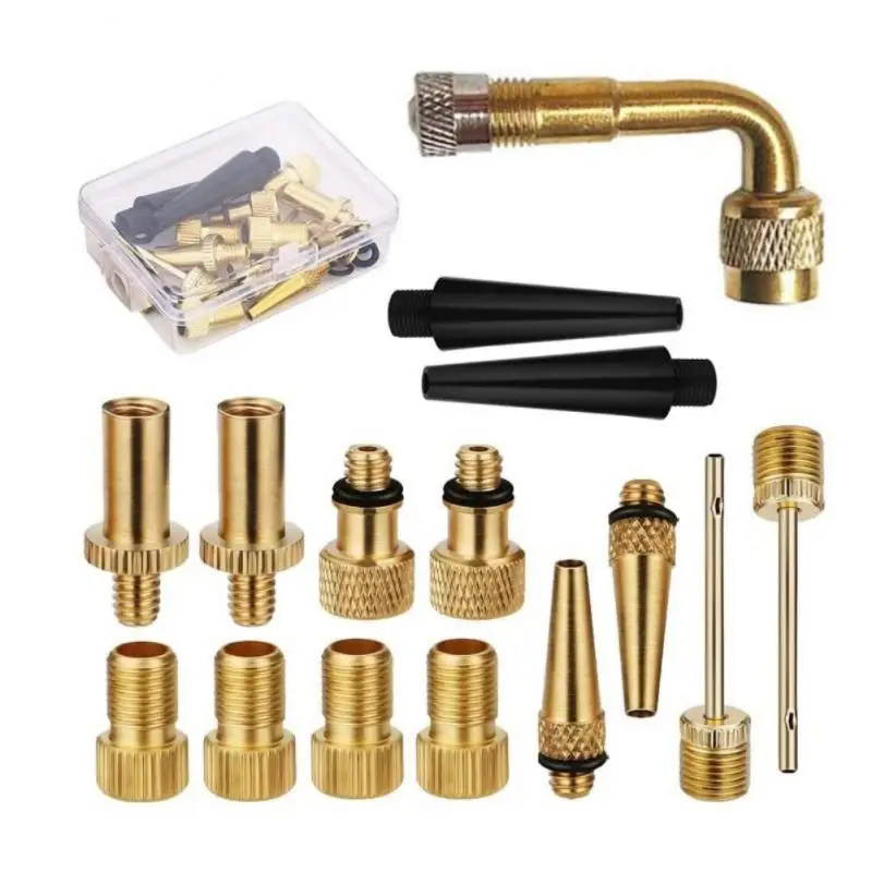 

Presta Valve Adapter Bike Tire Valve Adapters DV AV SV Tire Inflator Adapters Set Ball Pump Needle Inflation Devices Accessories