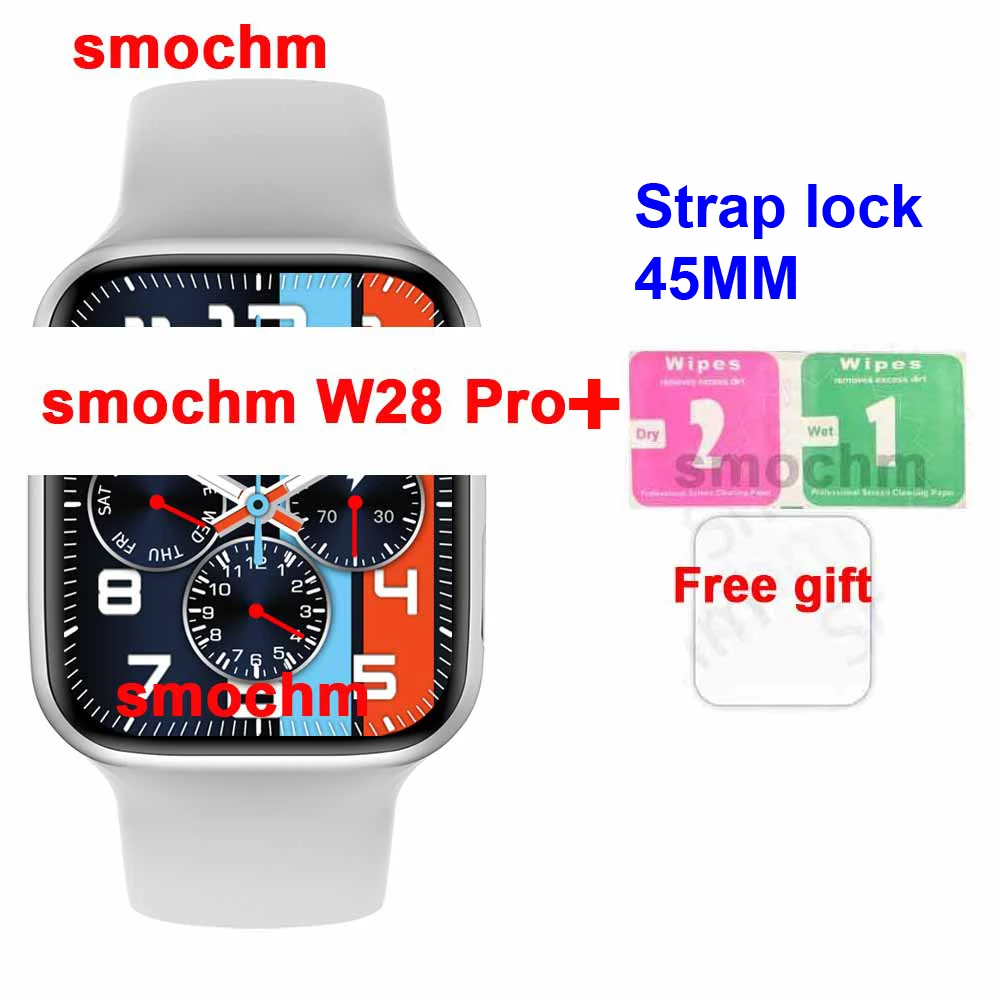 Smochm Upgraded W28 Pro+ with Strap Lock Smart Watch 1.95 Display Customized Faces 45MM Wireless Charger Bluetooth Calling
Smochm Upgraded W28 Pro+ with Strap Lock Smart Watch 1.95 Display Customized Faces 45MM Wireless Charger Bluetooth Calling