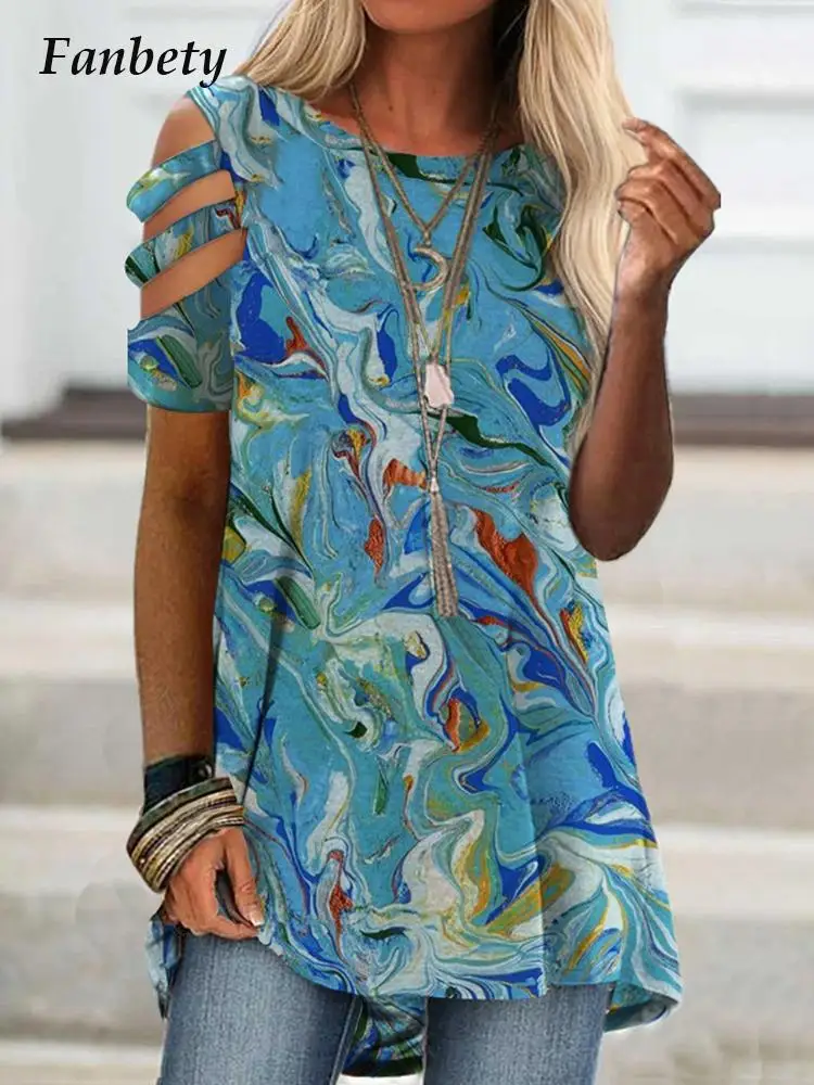 Women Vintage Graphic Print Loose Top Summer Short Sleeve Hollow Pullover Ladies Casual O-Neck T-shirt Blouses Women Streetwear 
Women Vintage Graphic Print Loose Top Summer Short Sleeve Hollow Pullover Ladies Casual O-Neck T-shirt Blouses Women Streetwear