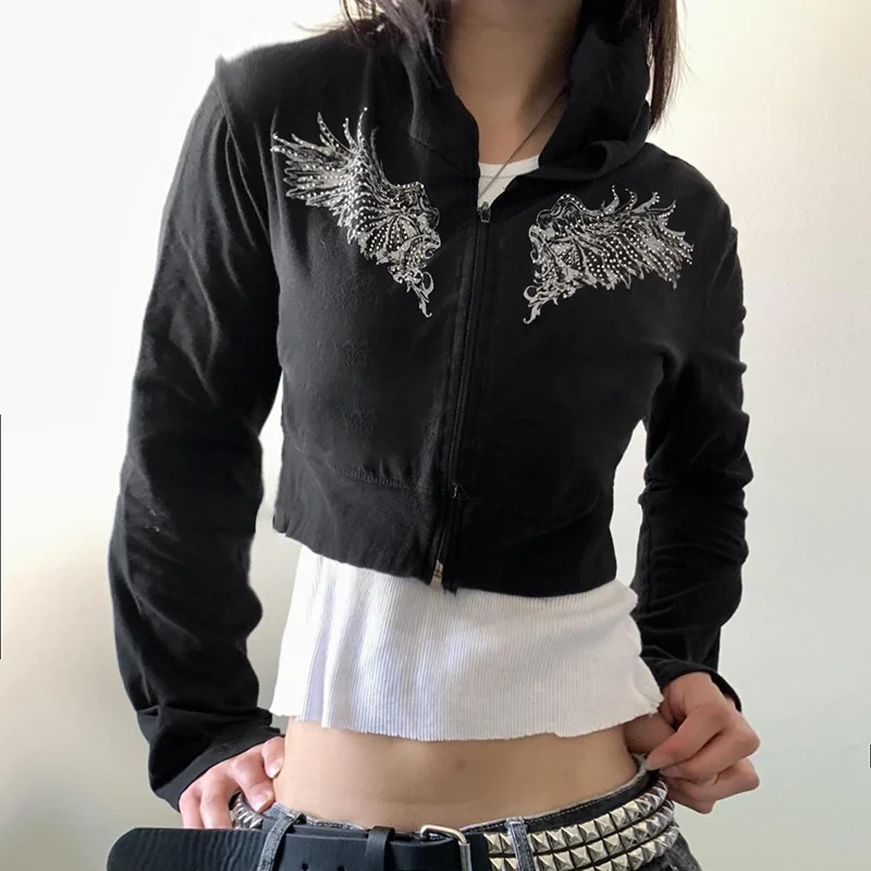 Толстовка hirigin 2000s в стиле ретро, худи на молнии с графическим принтом крыльев Y2K, свитшоты для E-girl, темная академия, готический стиль, гранж, у...
Толстовка hirigin 2000s в стиле ретро, худи на молнии с графическим принтом крыльев Y2K, свитшоты для E-girl, темная академия, готический стиль, гранж, у...