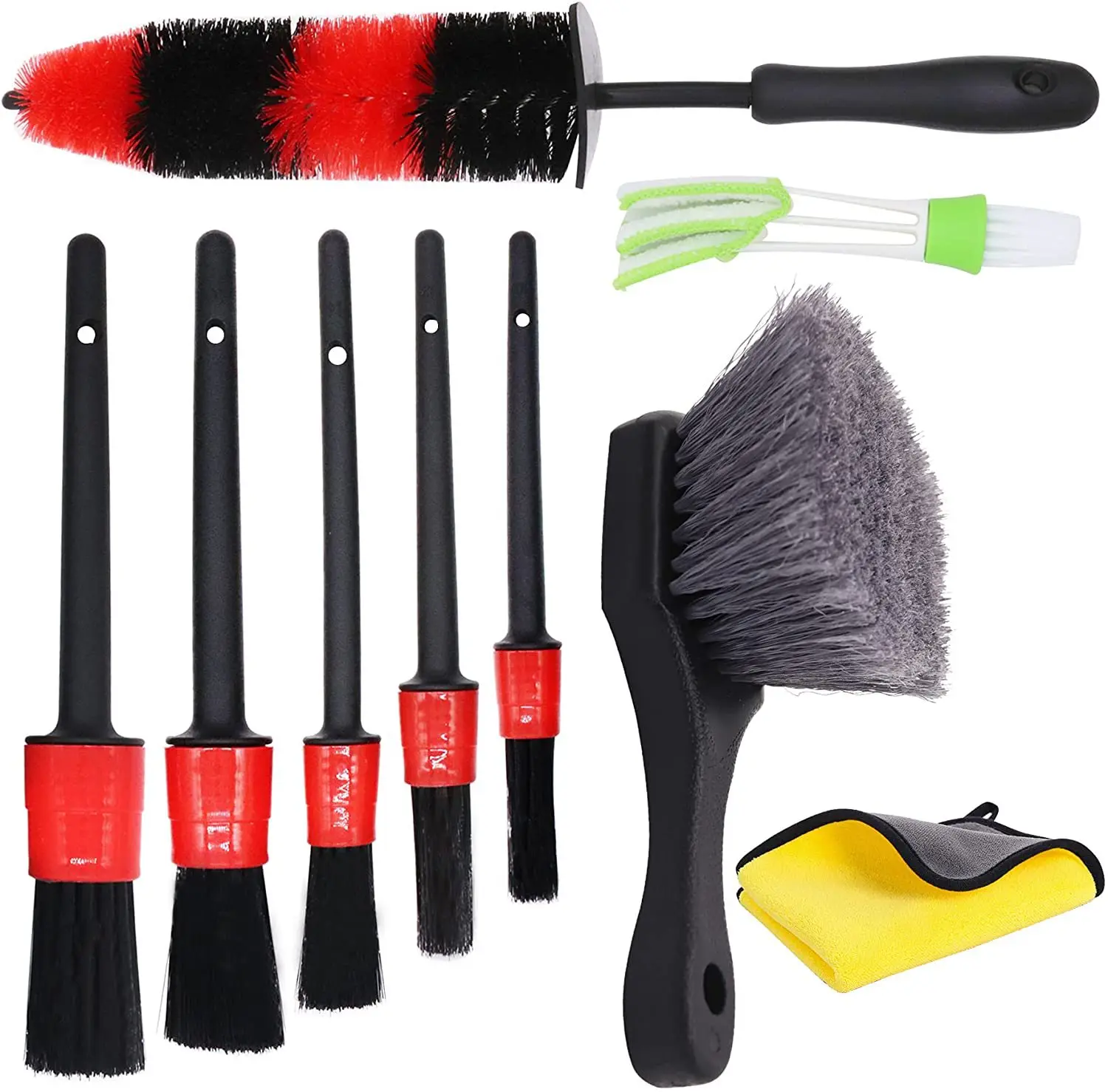 09 pcs Car Wheel Wash Brush Kit Tyre Brush Long Soft Bristle Cleaning Brush for Motor Engine Grille Wheel Wash Cleaning Tool
09 pcs Car Wheel Wash Brush Kit Tyre Brush Long Soft Bristle Cleaning Brush for Motor Engine Grille Wheel Wash Cleaning Tool