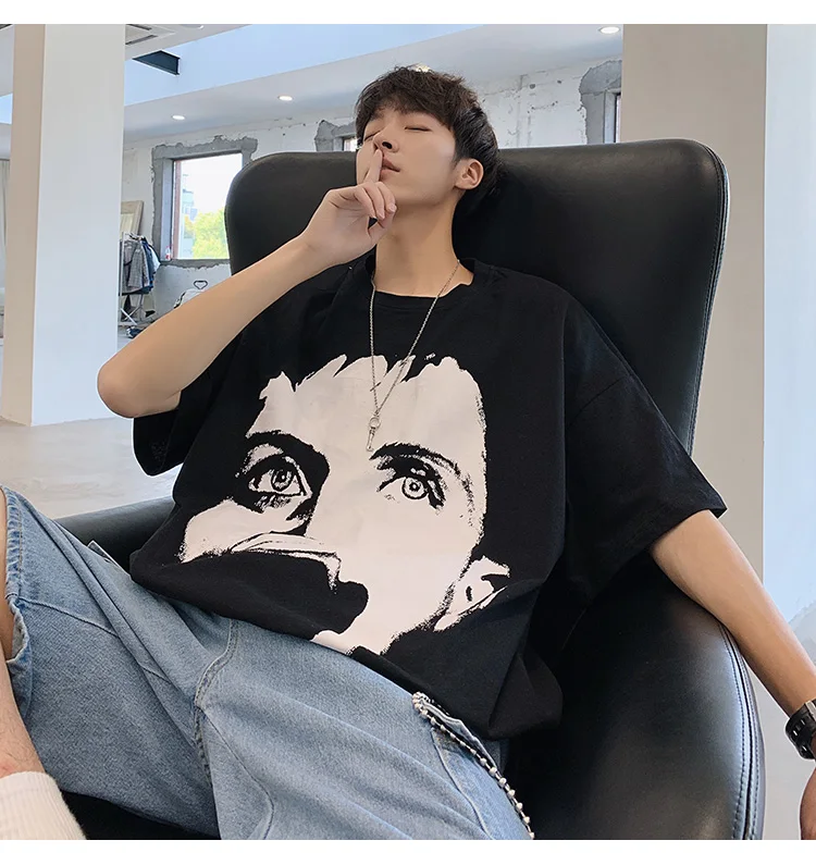 2022 New Hip Hop Personality Trend Clothes Korea Style Harajuku Loose Camiseta Masculina T-shirt Streetwear Tshirt Men T Shirt
2022 New Hip Hop Personality Trend Clothes Korea Style Harajuku Loose Camiseta Masculina T-shirt Streetwear Tshirt Men T Shirt