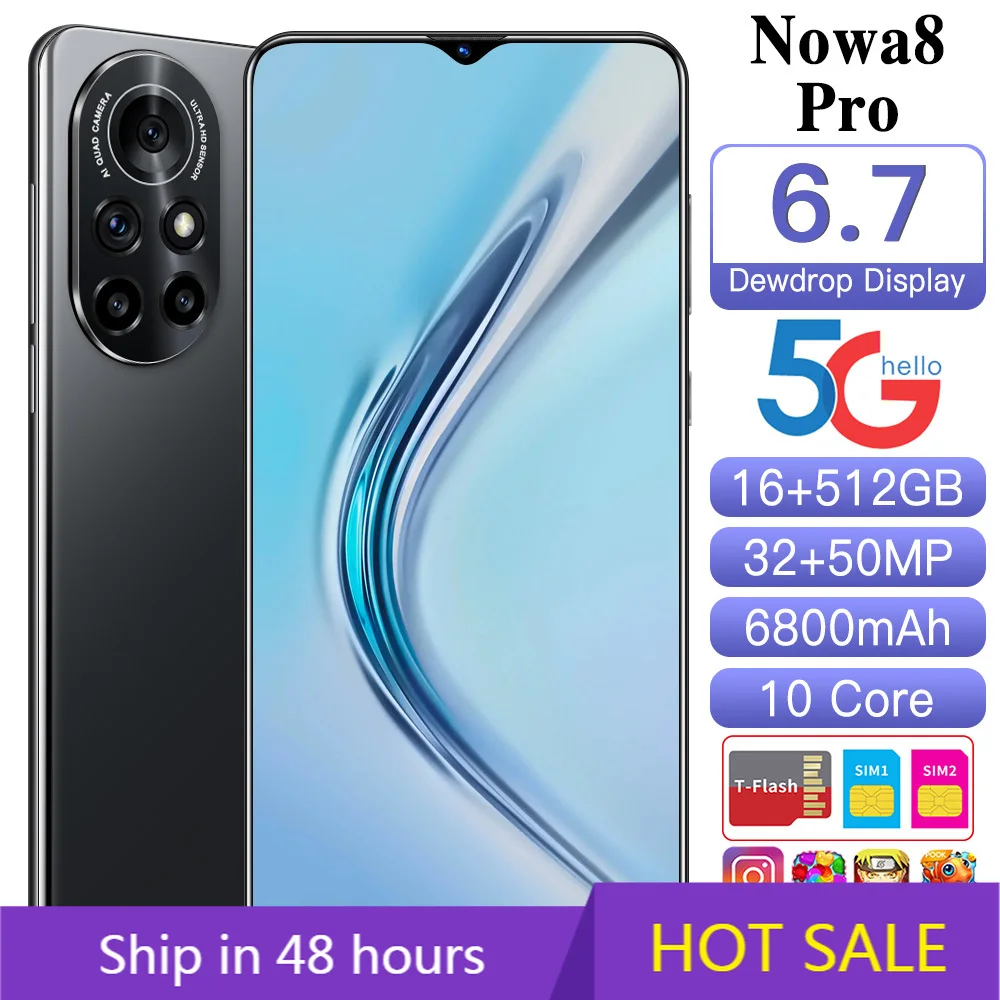 Smartphone 8 Pro 5G Global Version16GB + 512GB, 6.7 Inch HD Screen, Deca Core, CPU, 50MP Camera 6800mAh, Google, Android 11
Smartphone 8 Pro 5G Global Version16GB + 512GB, 6.7 Inch HD Screen, Deca Core, CPU, 50MP Camera 6800mAh, Google, Android 11