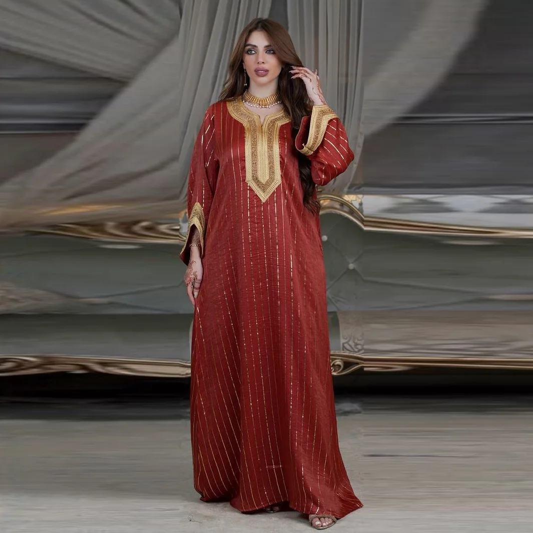 AB169 Middle East Dubai Robe Muslim Dress Bronzed Handmade Lace Hot Drill Saudi Arabian Evening Dress Muslim Dress Women
AB169 Middle East Dubai Robe Muslim Dress Bronzed Handmade Lace Hot Drill Saudi Arabian Evening Dress Muslim Dress Women