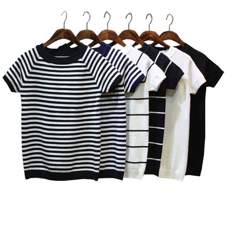 FAKUNTN Summer Short Sleeve Striped Pullover Women Sweater Knitted 2022 Sweaters O-Neck Tops Korean Pull Femme Jumper Female
FAKUNTN Summer Short Sleeve Striped Pullover Women Sweater Knitted 2022 Sweaters O-Neck Tops Korean Pull Femme Jumper Female