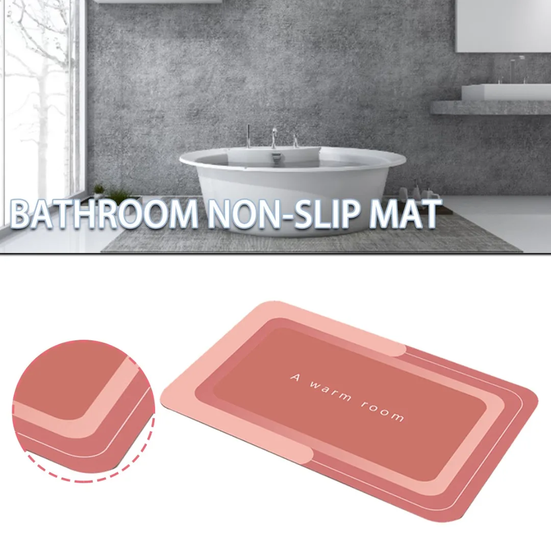 

Quick Drying Soft Carpet Bath Super Absorbent Floor Mat Slipresistant Bathing Room Rug Kitchen Entrance Door Mat 40*60cm/50*80cm