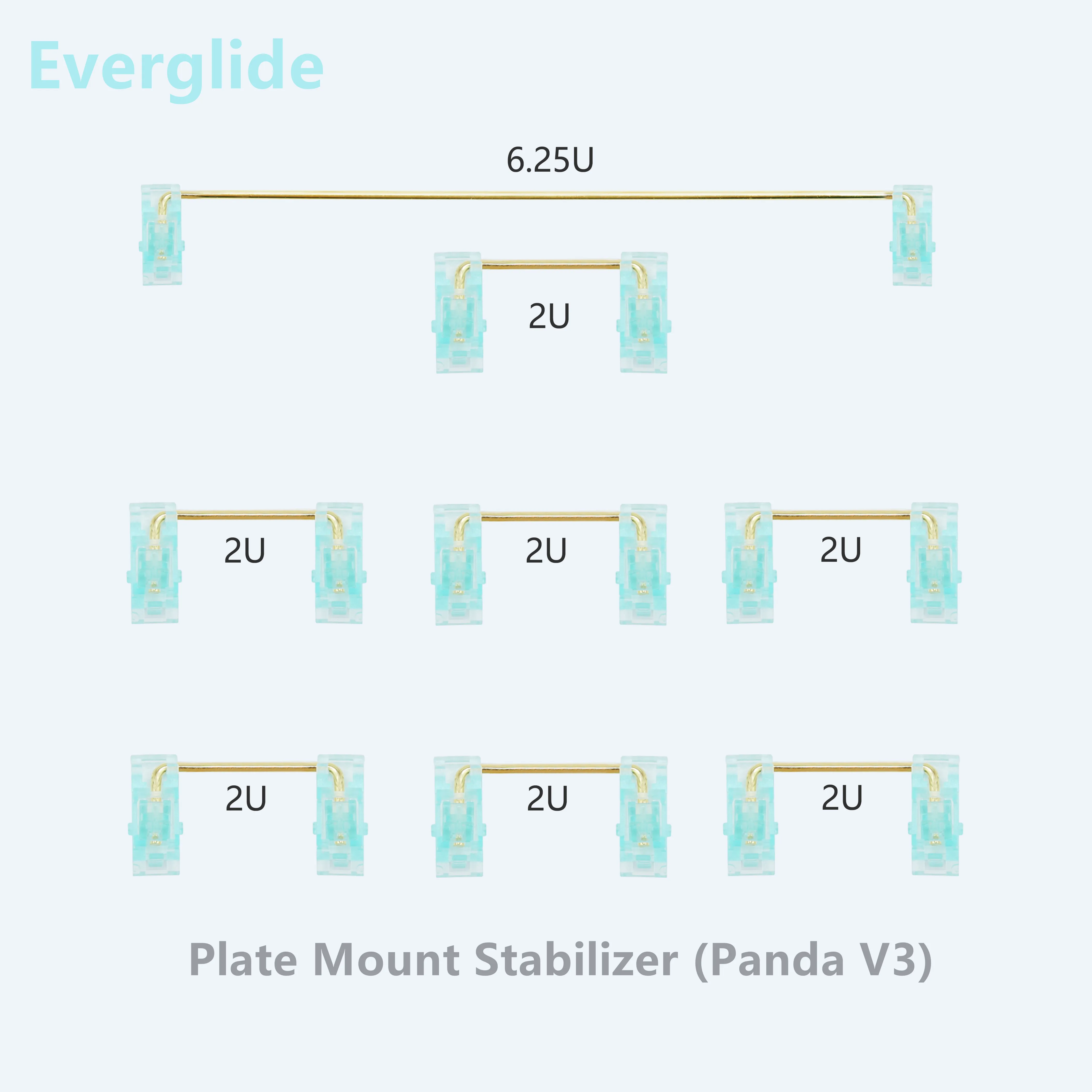 Everglide Plate Mount Stabilizer (Panda V3) Plate Mounted Stabilizers Black White Gold Plated for Custom Mechanical Keyboard
Everglide Plate Mount Stabilizer (Panda V3) Plate Mounted Stabilizers Black White Gold Plated for Custom Mechanical Keyboard