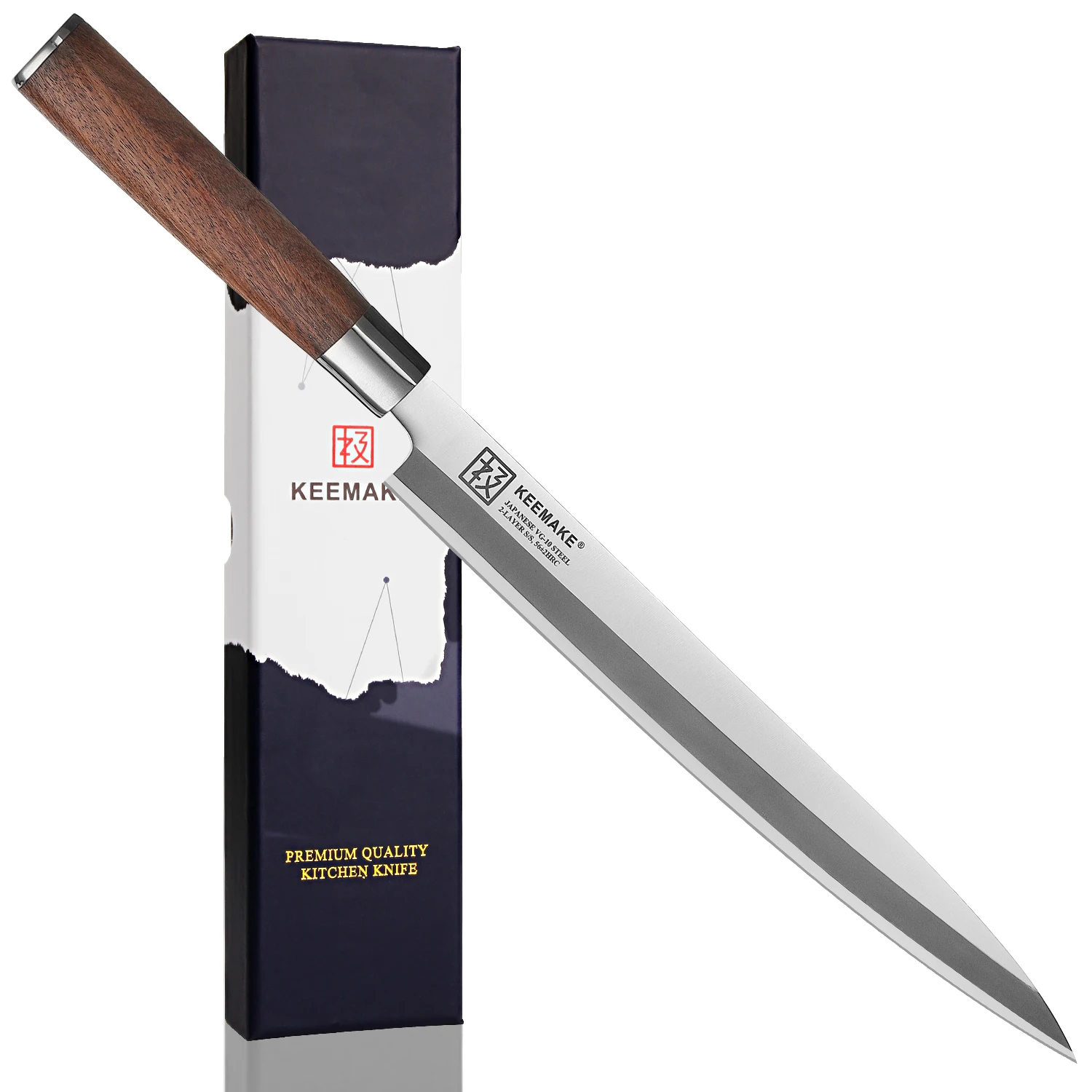 KEEMAKE 10.5 Inch Sashimi Knife High Carbon Stainless Steel Single Bevel Blade Cut Japanese Chef's Fillet Sushi Slicing Tools
KEEMAKE 10.5 Inch Sashimi Knife High Carbon Stainless Steel Single Bevel Blade Cut Japanese Chef's Fillet Sushi Slicing Tools