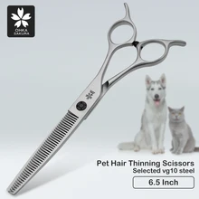 Solid tail fine trimming thin tooth scissors select vg10 material, front and back hands can be used as pet shop beauty scissors