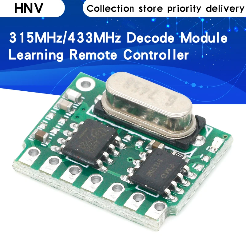 315MHz/433MHz learning remote controller receives and decode module to support PT2272 multiple modes of operation
315MHz/433MHz learning remote controller receives and decode module to support PT2272 multiple modes of operation