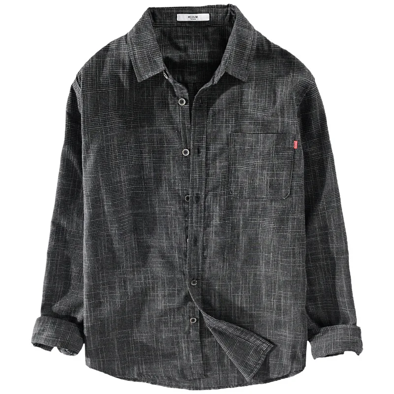 Four Seasons Men's Fashion Handsome Long Sleeve Shirt Japanese Fresh Literature Art Men Cotton Simple Shirt Men Casual Outwears
Four Seasons Men's Fashion Handsome Long Sleeve Shirt Japanese Fresh Literature Art Men Cotton Simple Shirt Men Casual Outwears