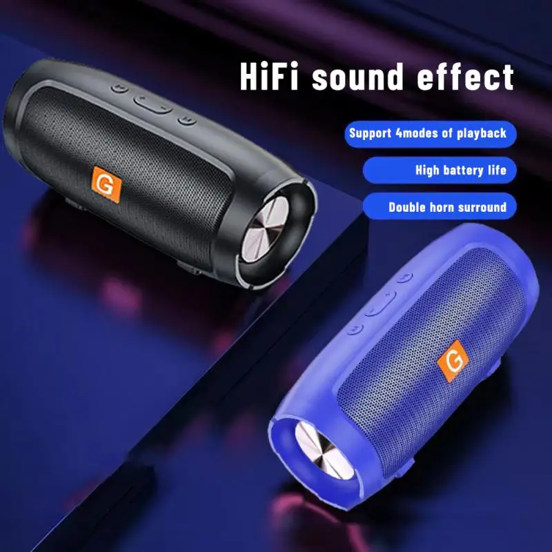 

Small Portable Double Speaker Outdoor Loudspeaker High Sound Quality Stereo Surround Loud Subwoofer Soundbar Household