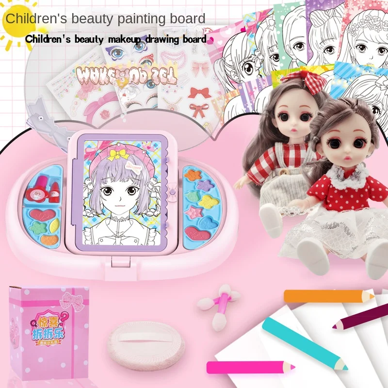 Magic Painting To High Children Makeup Box Lighting Copy Drawing Board DIY Coloring Graffiti Girl Toy
Magic Painting To High Children Makeup Box Lighting Copy Drawing Board DIY Coloring Graffiti Girl Toy