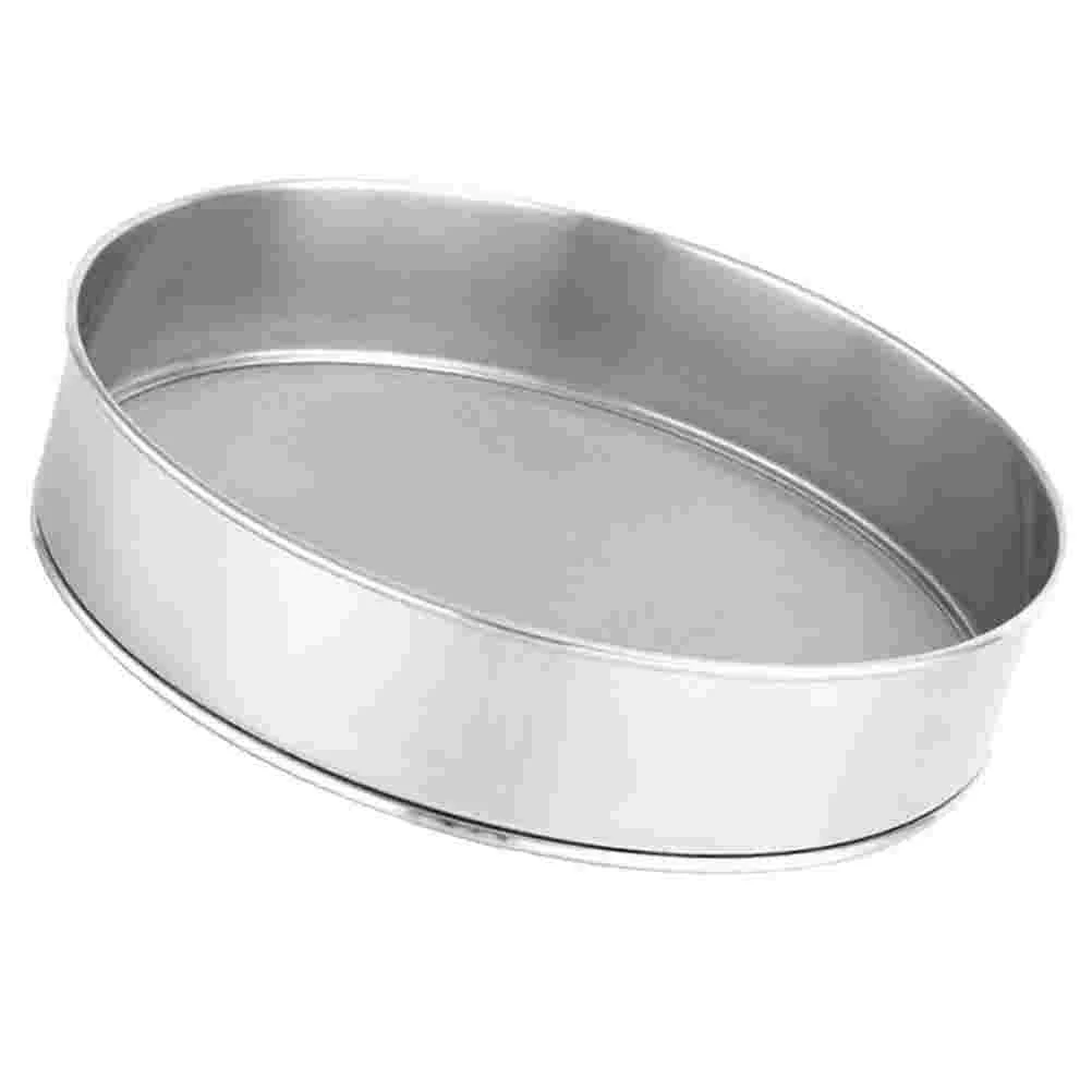 Round Flour Sifter Fine Mesh Powder Strainer Handheld Flour Sugar Sifting Pan Tray for Kitchen Bakery Shop 25cm
Round Flour Sifter Fine Mesh Powder Strainer Handheld Flour Sugar Sifting Pan Tray for Kitchen Bakery Shop 25cm