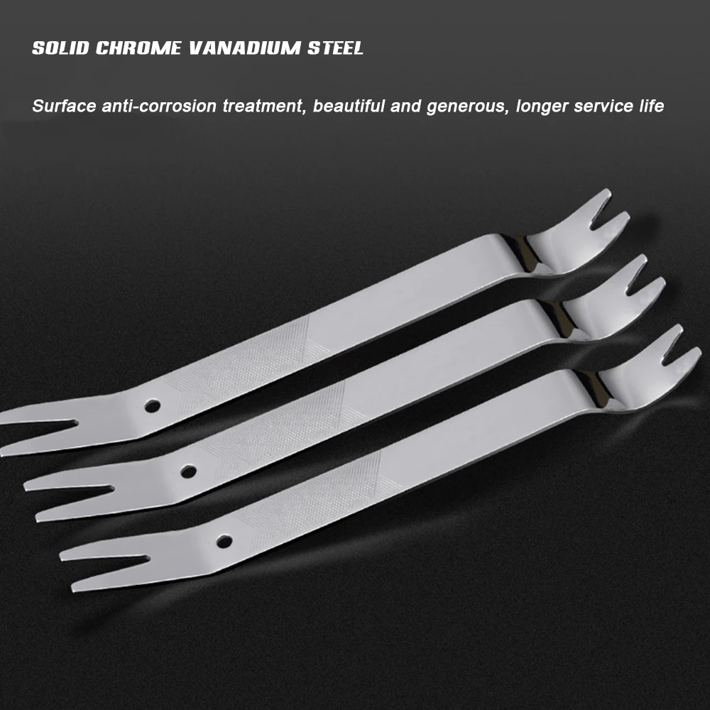Staple Pulling Pry Bar Heavy Duty Nails Lifter Car Repair Tool 2 Sizes Fork Head 2mm Thick CR-V Made Flat Tip Hot Sale
Staple Pulling Pry Bar Heavy Duty Nails Lifter Car Repair Tool 2 Sizes Fork Head 2mm Thick CR-V Made Flat Tip Hot Sale
