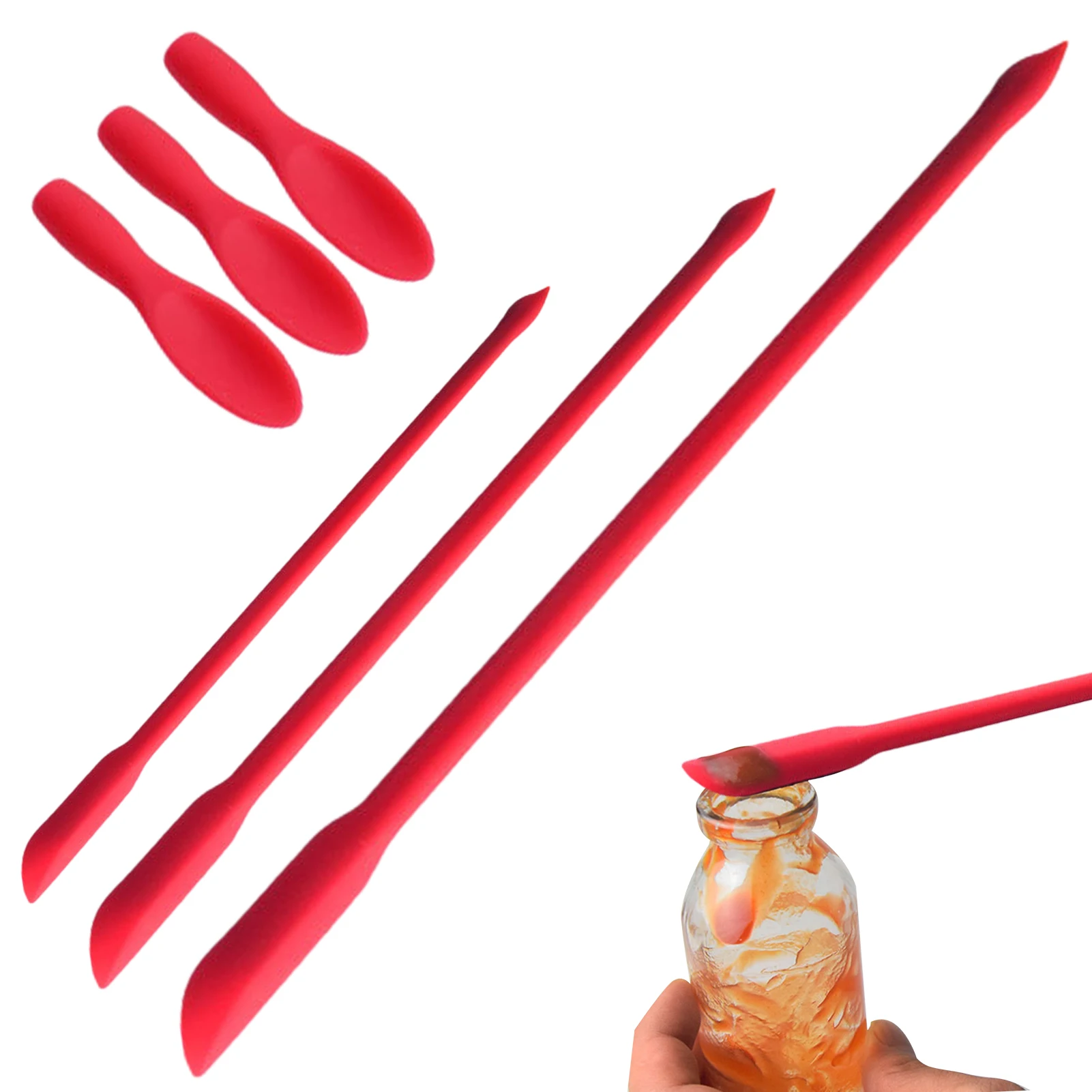 Silicone Spatula Set Reusable Double-ended Tiny Silicone Spoon Spatula Small Spatulas Tiny Scraper For Jar Kitchen Bottles
Silicone Spatula Set Reusable Double-ended Tiny Silicone Spoon Spatula Small Spatulas Tiny Scraper For Jar Kitchen Bottles