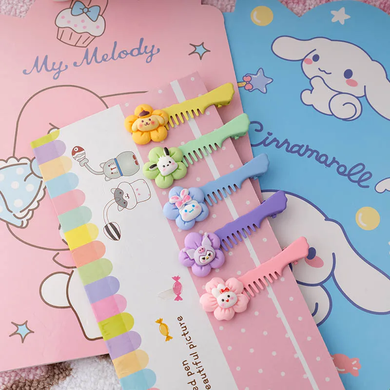 5pcs Anime Sanrio Hello Kitty Cinnamoroll Kuromi Cartoon Kawaii Girl Plush Hairpin Bangs Clip Cute Holiday Gifts Hair Decoration
5pcs Anime Sanrio Hello Kitty Cinnamoroll Kuromi Cartoon Kawaii Girl Plush Hairpin Bangs Clip Cute Holiday Gifts Hair Decoration