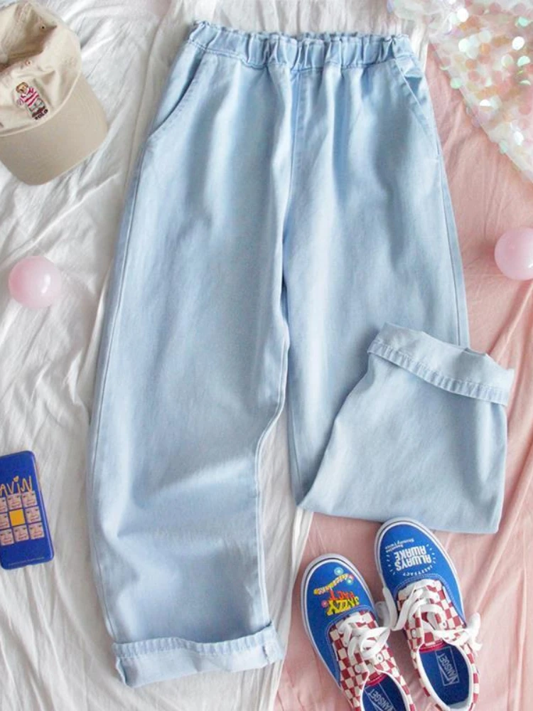 2022 Jeans Girl Loose High Waist Student Light Blue Japan Denim Pants Soft Girl Harajuku All-match Wide-leg Ankle-length Pants
2022 Jeans Girl Loose High Waist Student Light Blue Japan Denim Pants Soft Girl Harajuku All-match Wide-leg Ankle-length Pants