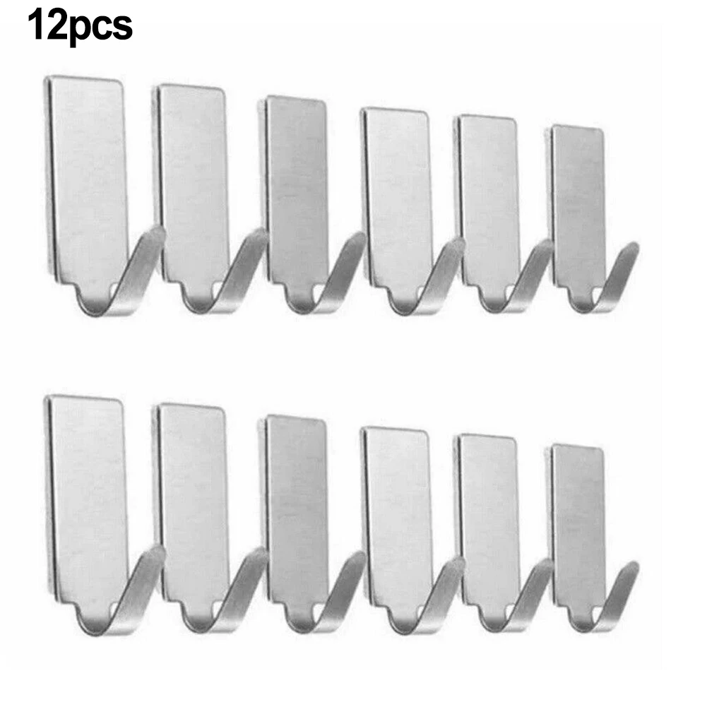 12Pcs Strong Sticky Hook Self Adhesive Stainless Steel Hooks Holder Heavy Duty Wall Seamless Household Kitchen Bathroom Supplies
12Pcs Strong Sticky Hook Self Adhesive Stainless Steel Hooks Holder Heavy Duty Wall Seamless Household Kitchen Bathroom Supplies