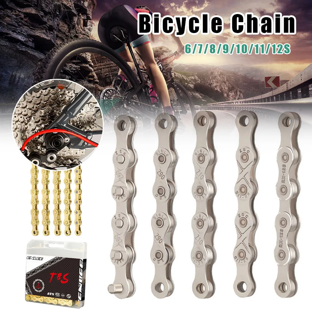 6/7/8/9/10/11/12 Speed Bicycle Chain 116 Links Adjustable Freewheel Shift Chain With 1 Pair Missing Links MTB Road Bike Parts
6/7/8/9/10/11/12 Speed Bicycle Chain 116 Links Adjustable Freewheel Shift Chain With 1 Pair Missing Links MTB Road Bike Parts