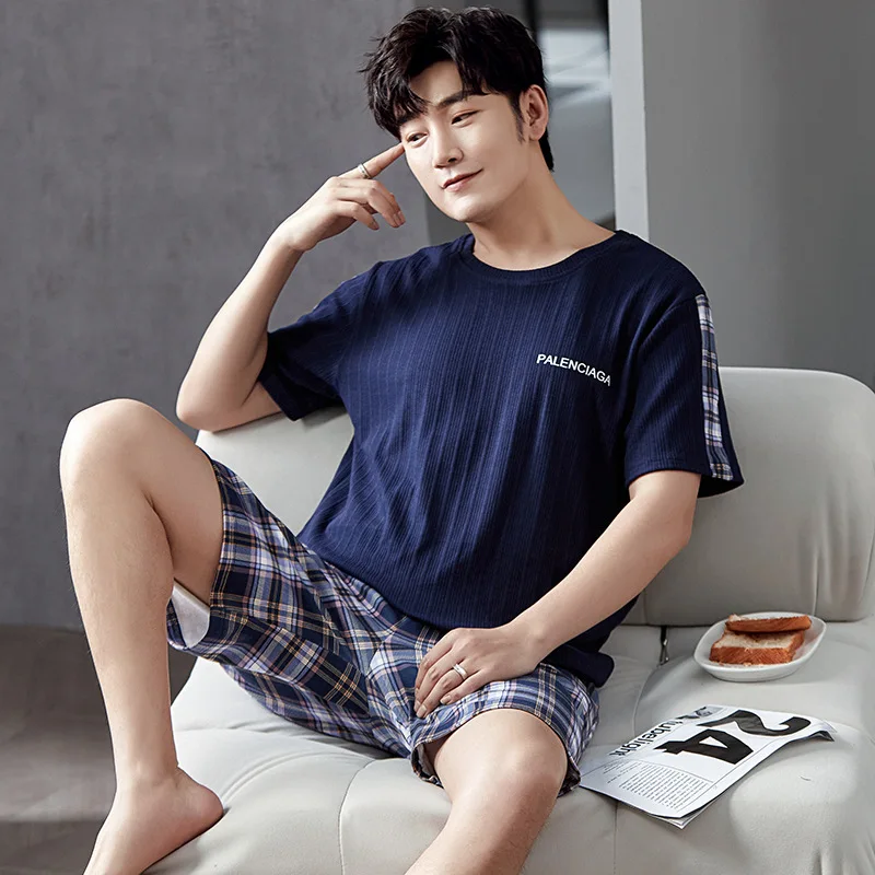 4XL Casual Plaid Summer Pajamas for Men Comfort Cotton Sleepwear Suit Breathable Man pijamas pijama hombre verano pyjama homme
4XL Casual Plaid Summer Pajamas for Men Comfort Cotton Sleepwear Suit Breathable Man pijamas pijama hombre verano pyjama homme