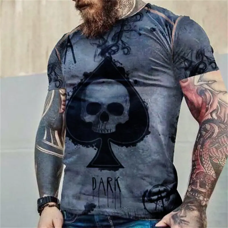 Summer Men's T-shirt 3D Men's Street Style Round Neck T Shirt Fashion Poker Print Short Sleeve Zebra Stripe Oversized Tops
Summer Men's T-shirt 3D Men's Street Style Round Neck T Shirt Fashion Poker Print Short Sleeve Zebra Stripe Oversized Tops
