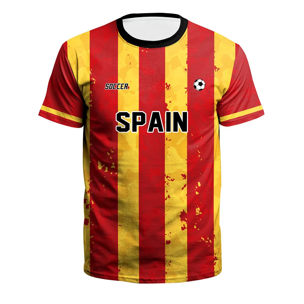 2022 Football Apparel For Men Qatar Summer Threaded O-Neck Men's T-Shirt Oversized Eco-Friendly Polyester Unisex Soccer Clothing
2022 Football Apparel For Men Qatar Summer Threaded O-Neck Men's T-Shirt Oversized Eco-Friendly Polyester Unisex Soccer Clothing