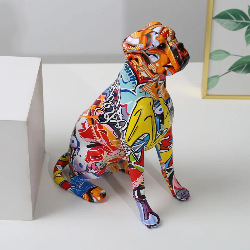 Creative Art Water Transfer Painted Boxer Room Color Dog Decorations Home Entrance Wine Cabinet Office Decor Resin Crafts
Creative Art Water Transfer Painted Boxer Room Color Dog Decorations Home Entrance Wine Cabinet Office Decor Resin Crafts