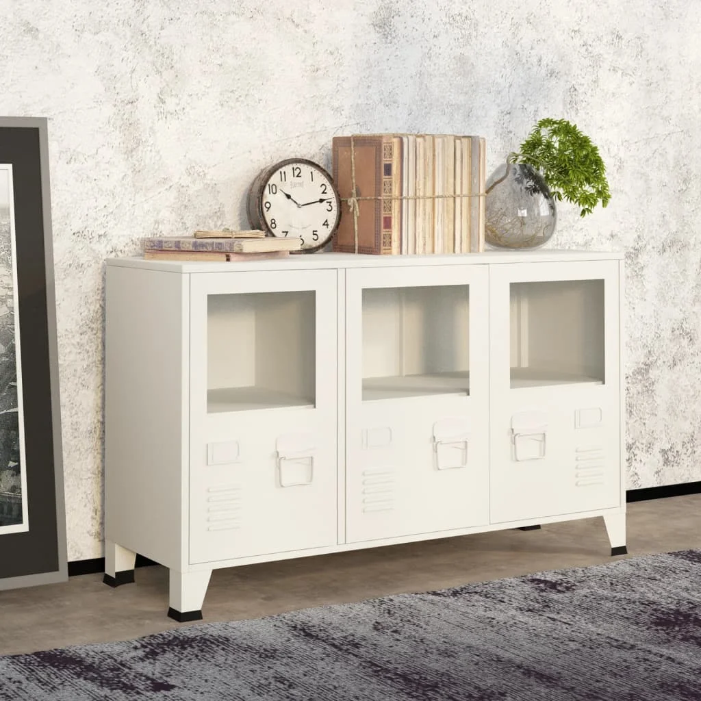 Sideboards, Metal and Glass Console Cabinet, Kitchen Furniture White 105x35x62 cm
Sideboards, Metal and Glass Console Cabinet, Kitchen Furniture White 105x35x62 cm