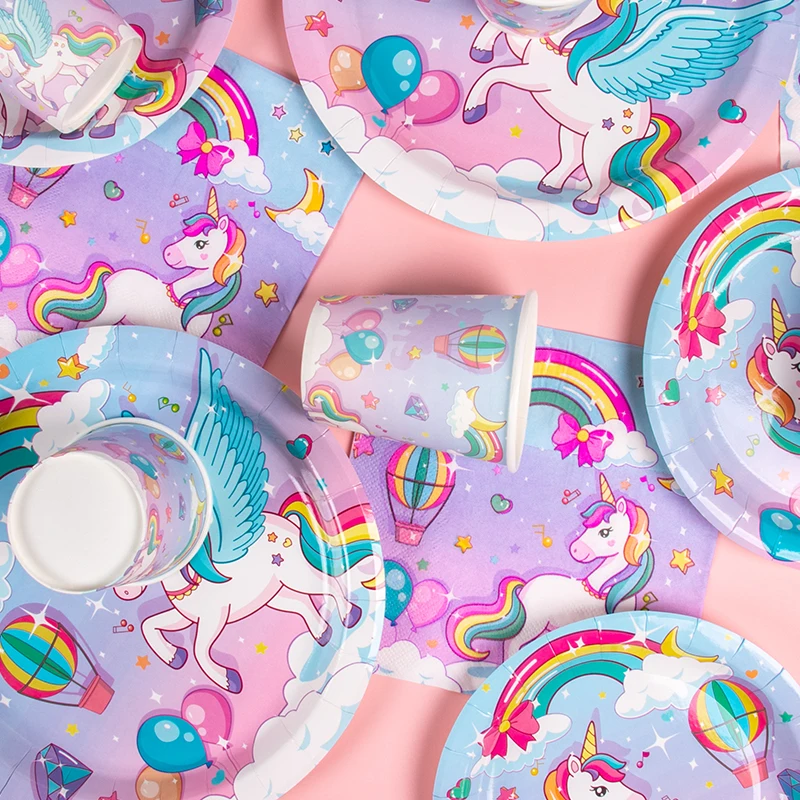 Rainbow Unicorn Disposable Tableware Unicorn Theme Balloons Cups Plates tablecloth Baby Shower Girl Birthday Party decoration
Rainbow Unicorn Disposable Tableware Unicorn Theme Balloons Cups Plates tablecloth Baby Shower Girl Birthday Party decoration
