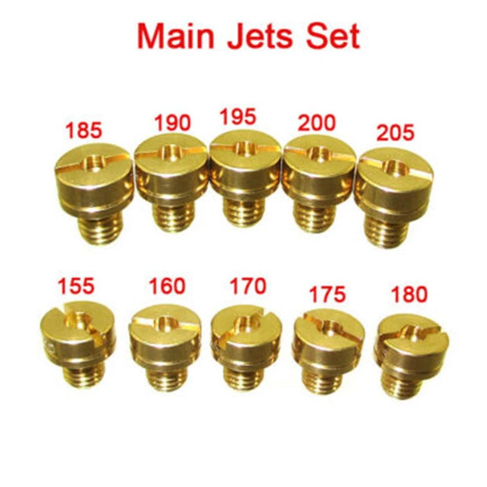 10pcs M5x0.75mm Carb Main Jets For Mikuni Carburetor # 155 160 170 175 180 185 190 195 200 205 Large Round Carb Main Jets
10pcs M5x0.75mm Carb Main Jets For Mikuni Carburetor # 155 160 170 175 180 185 190 195 200 205 Large Round Carb Main Jets