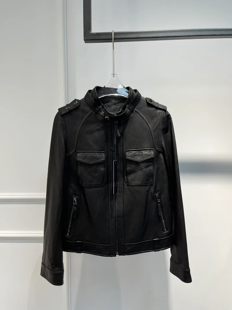 New Arrival Genuine Leather Jacket Women 2022 Autumn Collection Black Top Quality Fashion Pocket Coat
New Arrival Genuine Leather Jacket Women 2022 Autumn Collection Black Top Quality Fashion Pocket Coat