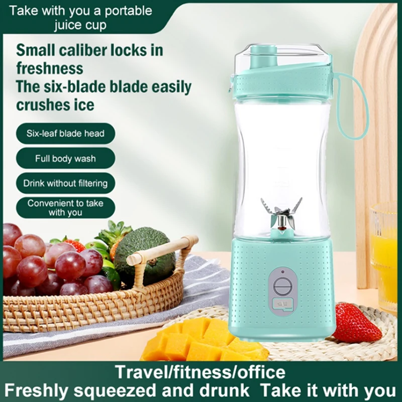380ML Portable Blender For Smoothies Juices And Shakes 4000Mah Mini Blender For Home&Travel Blue
380ML Portable Blender For Smoothies Juices And Shakes 4000Mah Mini Blender For Home&Travel Blue
