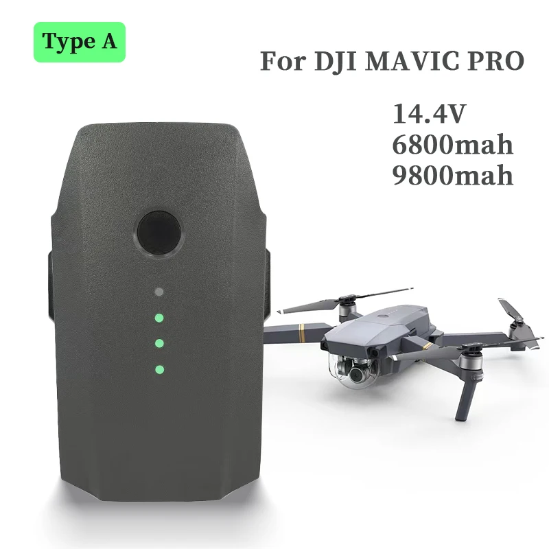 

100% Brand New for DJI Mavic Pro Battery Max 27-min Flights Time 9800mAh for Mavic Pro Drone Intelligent Flight Batteries