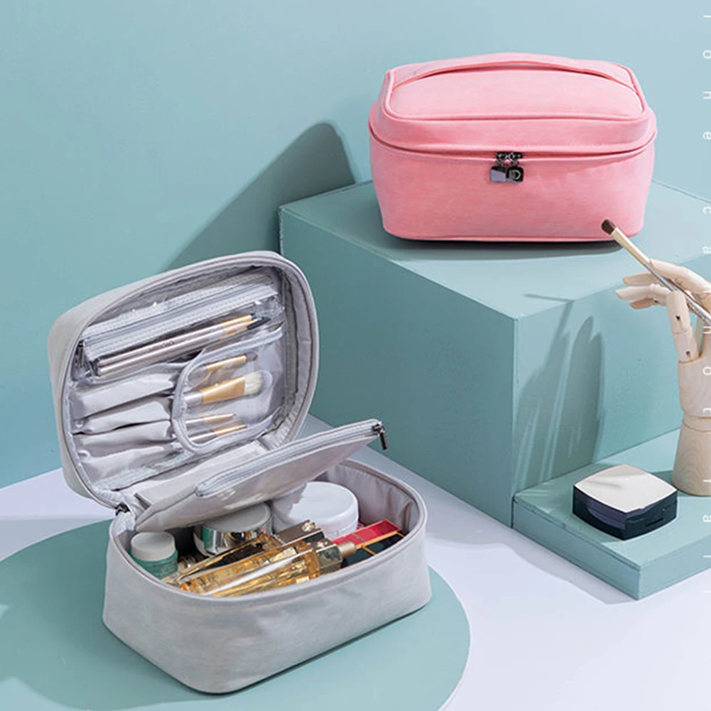 Soft Toiletry Organiser Waterproof Travel Storage Bag Zipper Detachable Pouch with Brushes Compartment for Women and Girls
Soft Toiletry Organiser Waterproof Travel Storage Bag Zipper Detachable Pouch with Brushes Compartment for Women and Girls