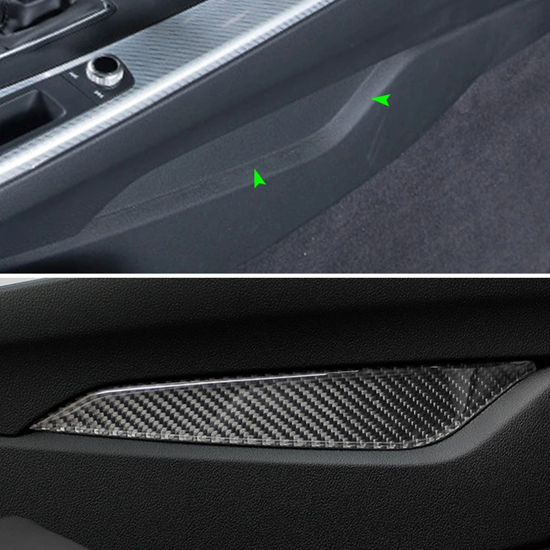 

Car Carbon Fiber Interior Center Gear Shift Control Panel Stall Side Cover Sticker Trim For Audi A4 B9 A4L 2017 2018