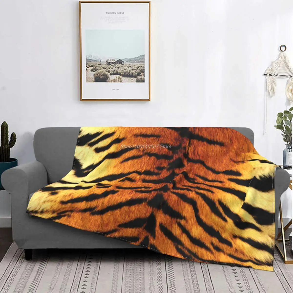 Realistic Tiger Skin Blankets Flannel Textile Decor Animalprint Skin Animal Portable Warm Throw Blankets for Bed Rug Piece
Realistic Tiger Skin Blankets Flannel Textile Decor Animalprint Skin Animal Portable Warm Throw Blankets for Bed Rug Piece