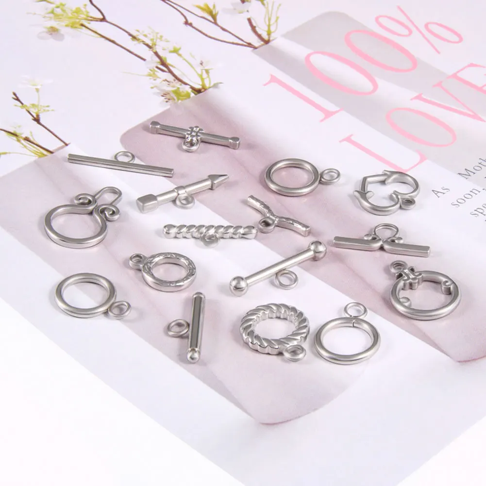 4 Sets Stainless One-piece Casting Steel Toggle Clasps Connectors for Bracelet Necklace Chunky OT Clasp DIY Jewelry Making
4 Sets Stainless One-piece Casting Steel Toggle Clasps Connectors for Bracelet Necklace Chunky OT Clasp DIY Jewelry Making