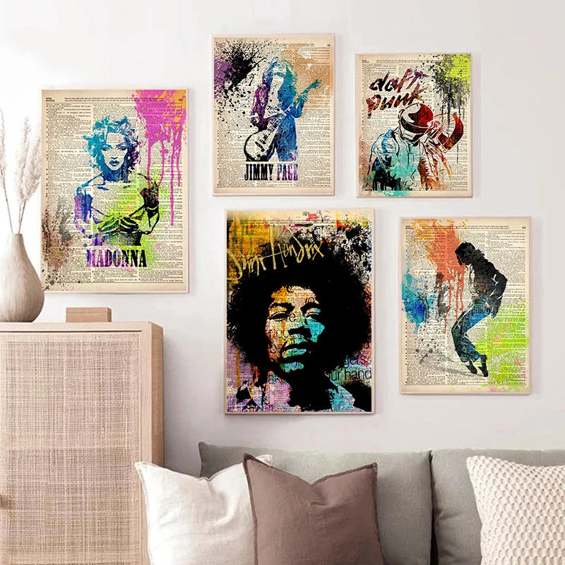 Music Art on Dictionary Canvas Painting Print Wall Art Graffiti Singer Poster Living Room Bar Retro Art Home Wall Decor Picture
Music Art on Dictionary Canvas Painting Print Wall Art Graffiti Singer Poster Living Room Bar Retro Art Home Wall Decor Picture