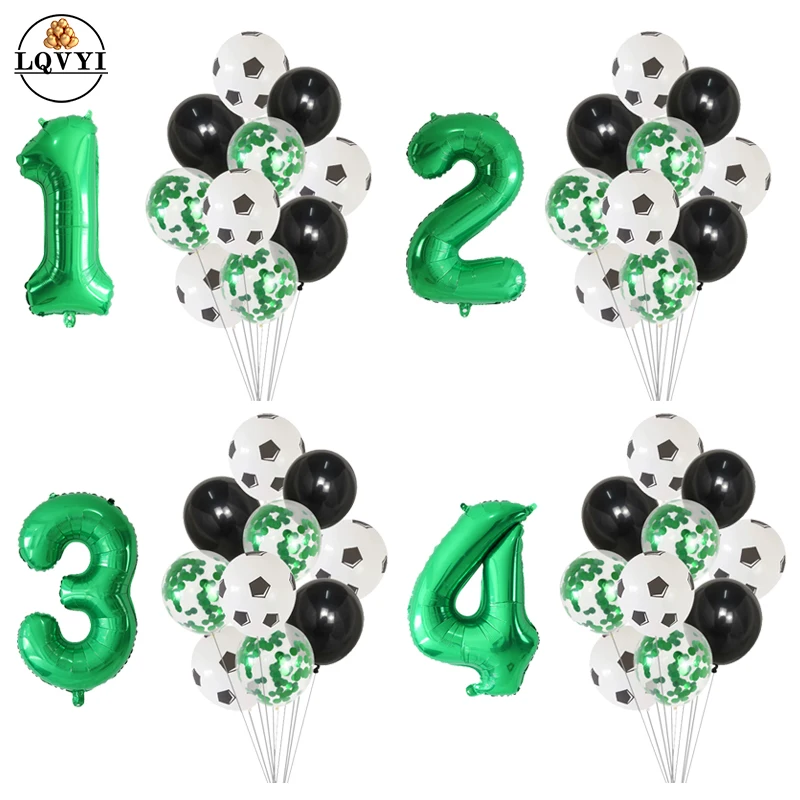 11PCS Soccer Football Foil Balloons White Green confetti Latex Balloons Birthday Party Wedding Decorations Celebration Kids Toys
11PCS Soccer Football Foil Balloons White Green confetti Latex Balloons Birthday Party Wedding Decorations Celebration Kids Toys