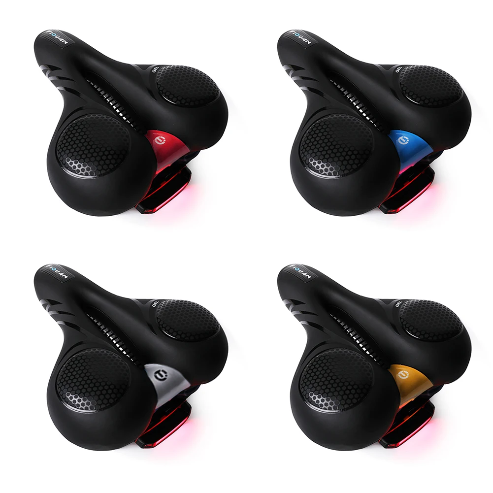 Bicycle Saddle with USB Charging Rear Light Thickened Artificial Leather Bike Shockproof Seat Cushion Lights Bicycle Parts
Bicycle Saddle with USB Charging Rear Light Thickened Artificial Leather Bike Shockproof Seat Cushion Lights Bicycle Parts