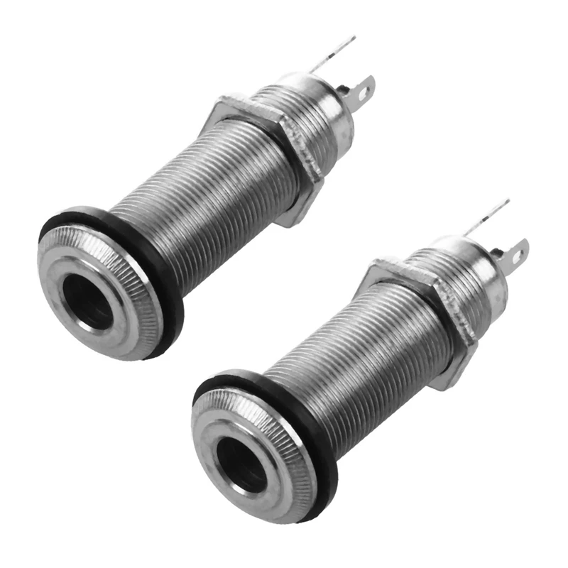 2X1/4 дюймовый хромированный цилиндрический утапливаемый разъем для электрогитары бас
2X1/4 дюймовый хромированный цилиндрический утапливаемый разъем для электрогитары бас