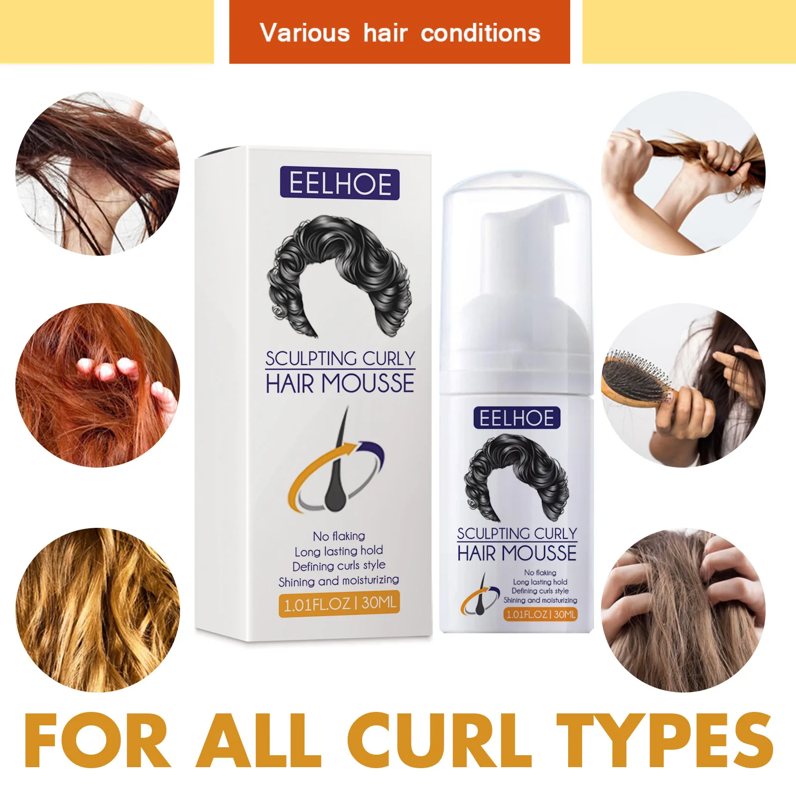 EELHOE Elastin Anti Frizz The Curly Hair Is Plump and Naturally Fluff Moisturizing Styling Eggs Perm Treatment Styling Agent
EELHOE Elastin Anti Frizz The Curly Hair Is Plump and Naturally Fluff Moisturizing Styling Eggs Perm Treatment Styling Agent