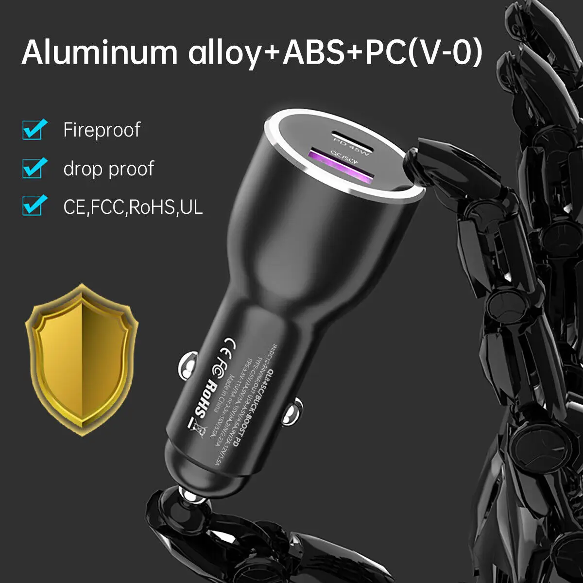 45W Car Charger USB C Quick Charge QC 3.0 PD Type C Fast Charging For Samsung Xiaomi For Android Car Charger Auto Accessories
45W Car Charger USB C Quick Charge QC 3.0 PD Type C Fast Charging For Samsung Xiaomi For Android Car Charger Auto Accessories